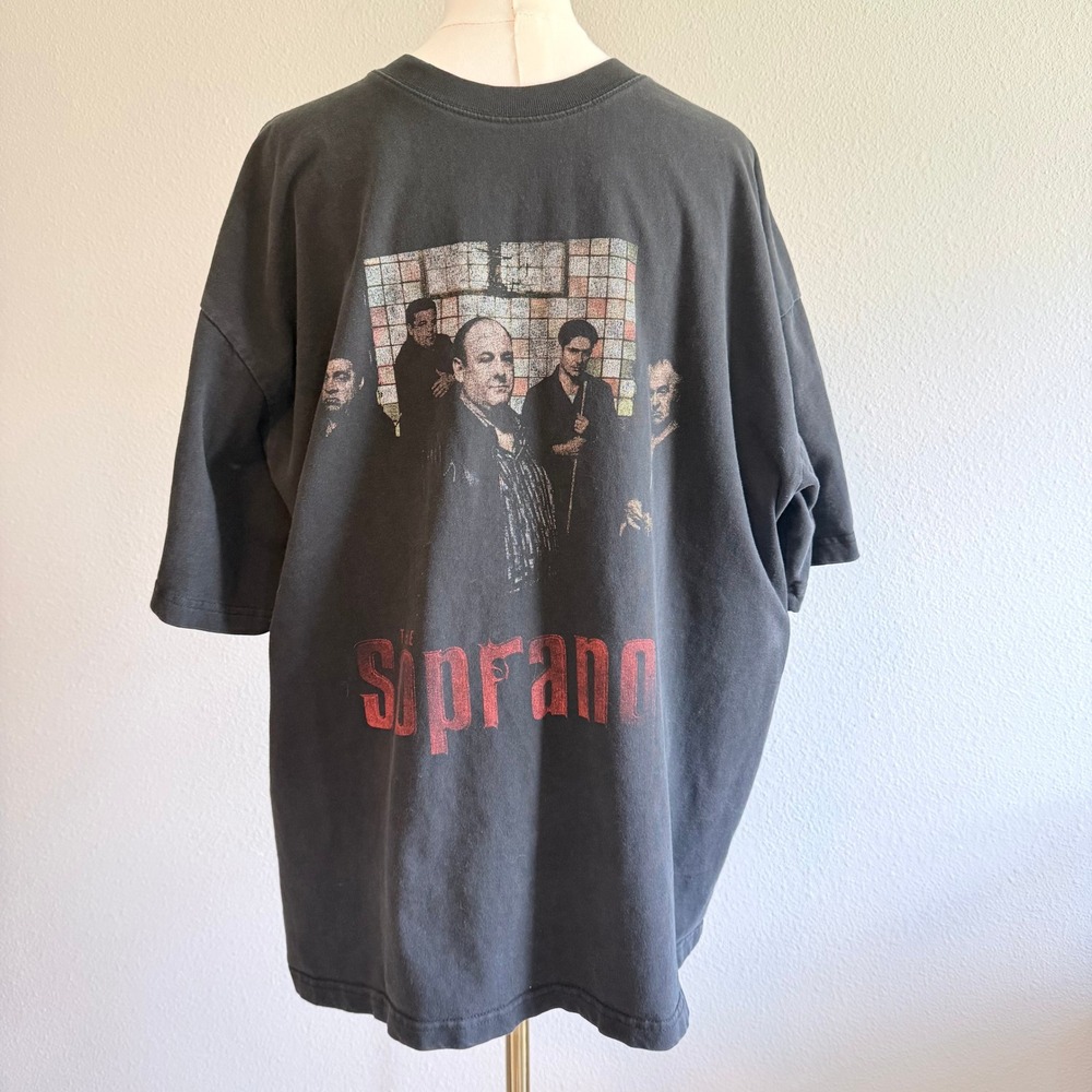 The Sopranos T-Shirt Mens XL Black HBO Licensed Cast Graphic Tee Tony Soprano